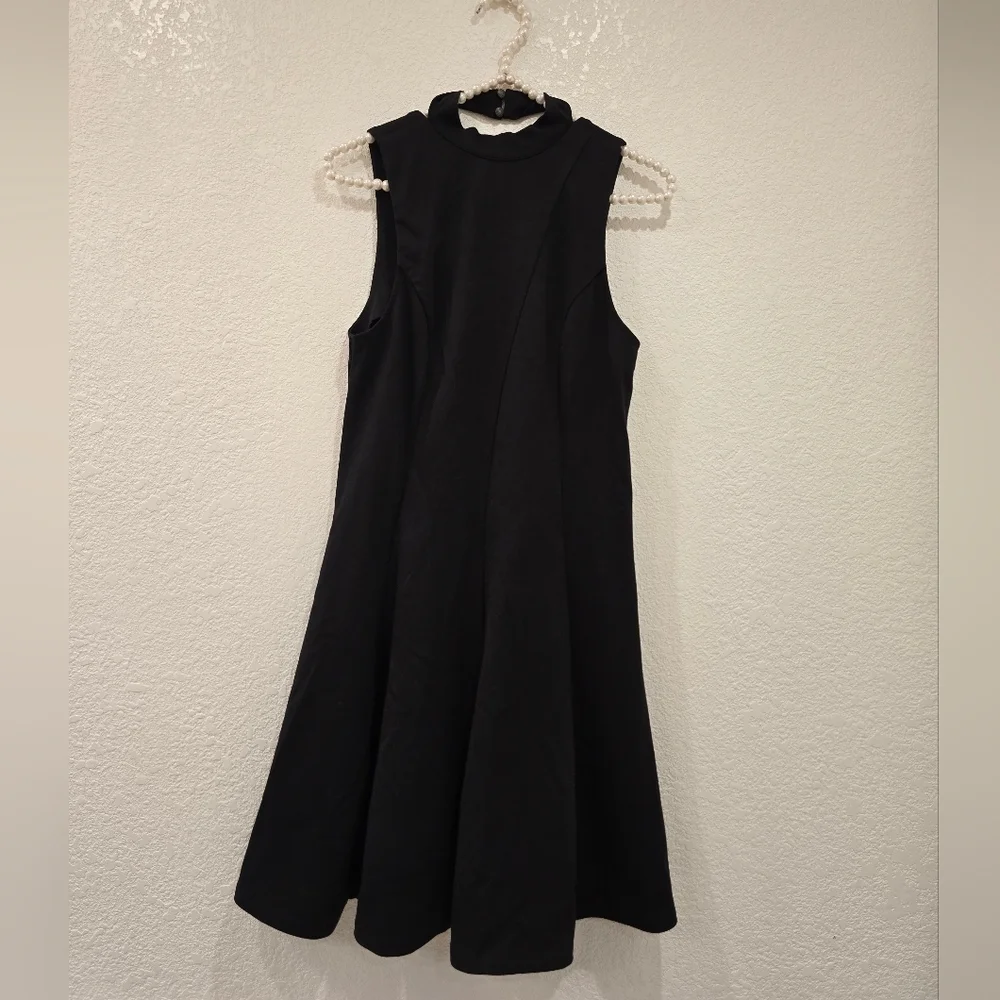 Free People Layla Fit & Flare Ponte Knit Dress in black Size S - Picture 3 of 8